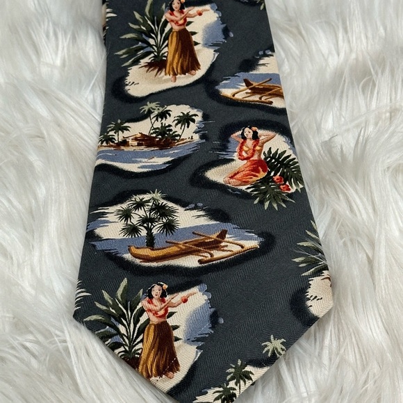 Tommy Bahama vintage hula silk tie - Picture 1 of 5
